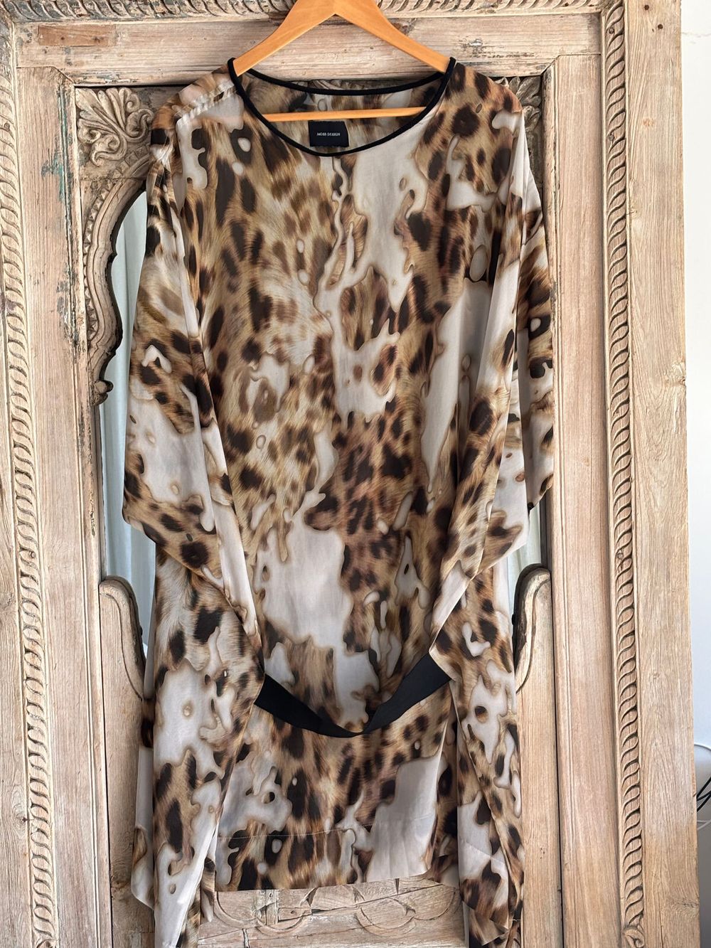 Moss Design Animal Print Dress Size 14