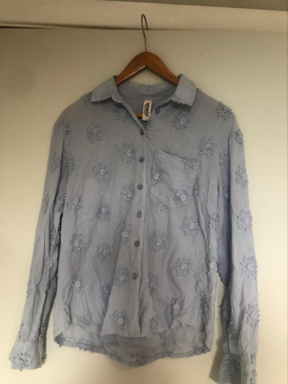 Sylvester Blue Embroidered Shirt