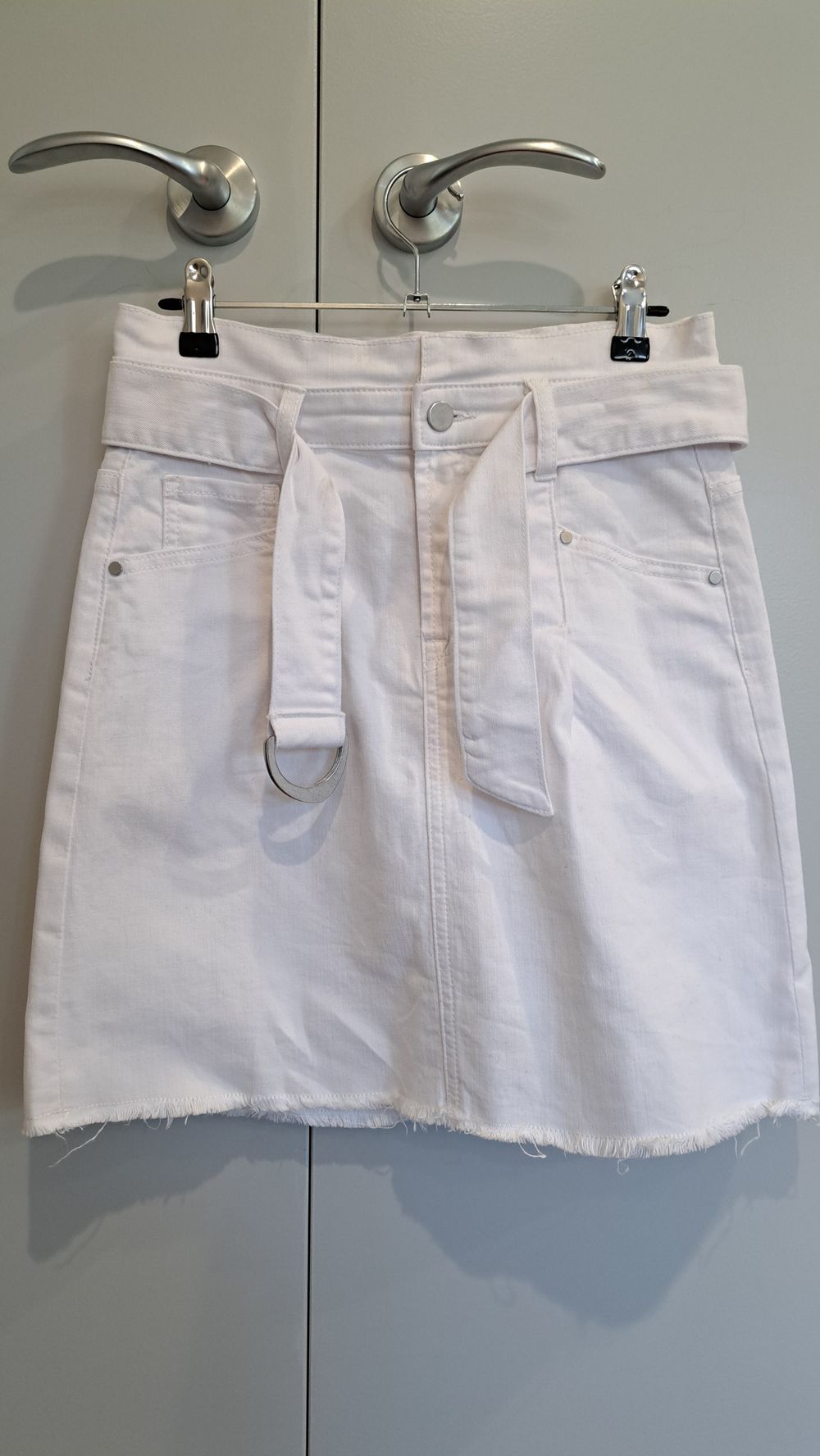 Seed White Denim Skirt