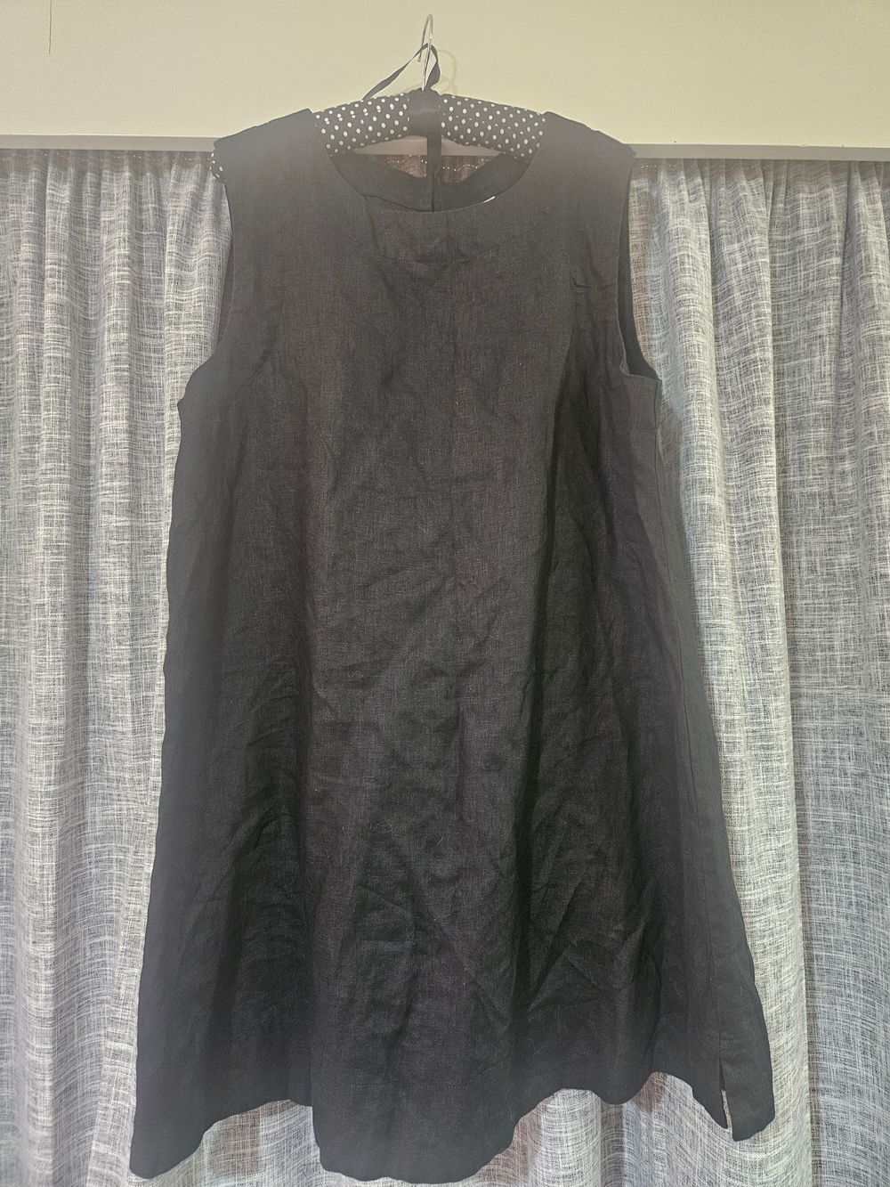 Seed Black Linen Dress