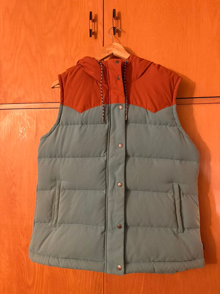Patagonia Blue & Rust Down Vest