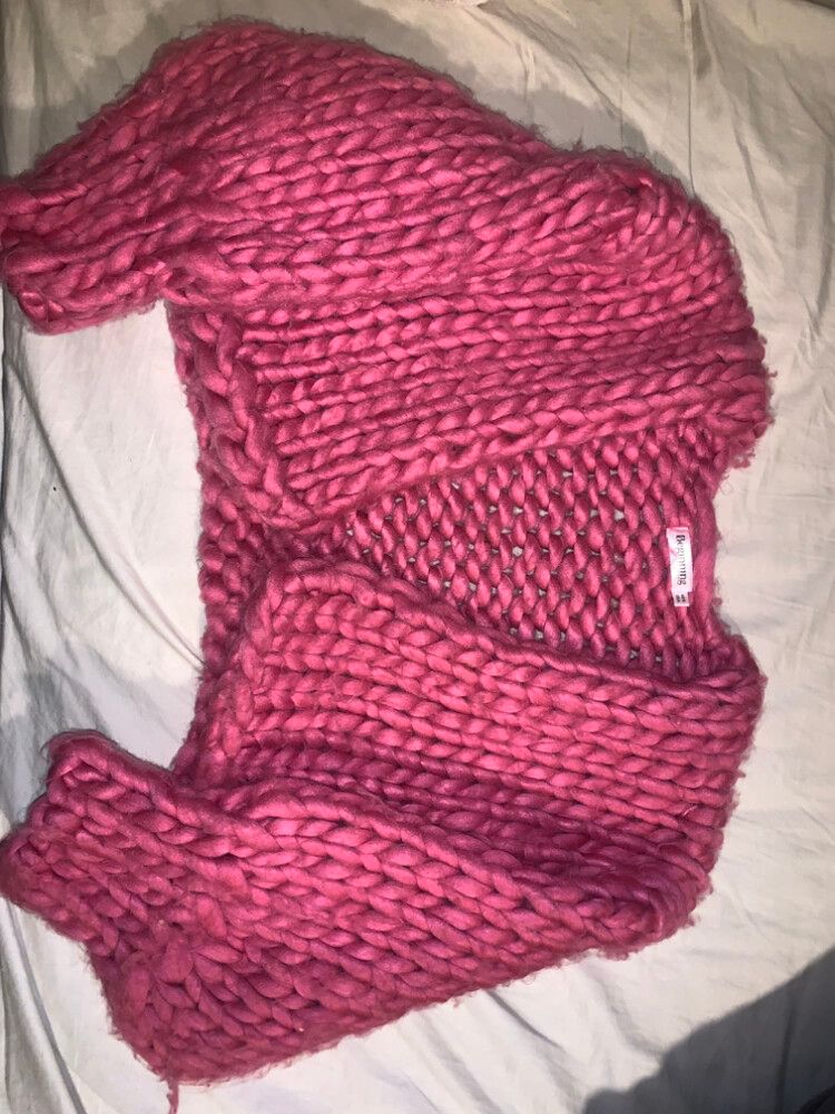 Beginning Boutique Pink Knit Cardigan