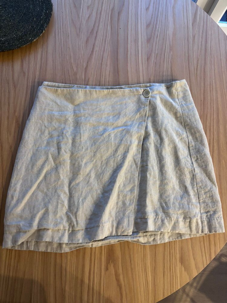 Country Road Linen Wrap Skirt