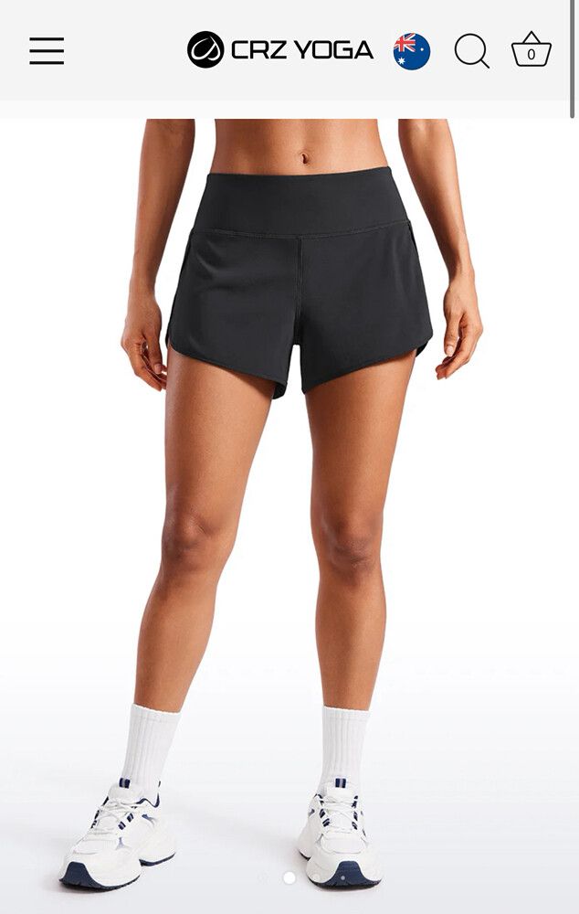 Feathery-Fit Soft Mid-Rise Lined Shorts with Back Zipper Pocket 4''