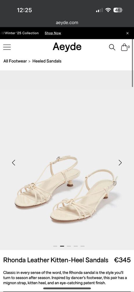 Aeyde Rhonda Leather Kitten-Heel Sandals