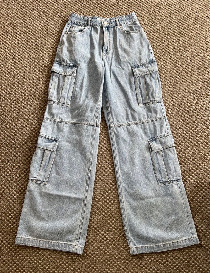 Glassons Light Blue Cargo Jeans