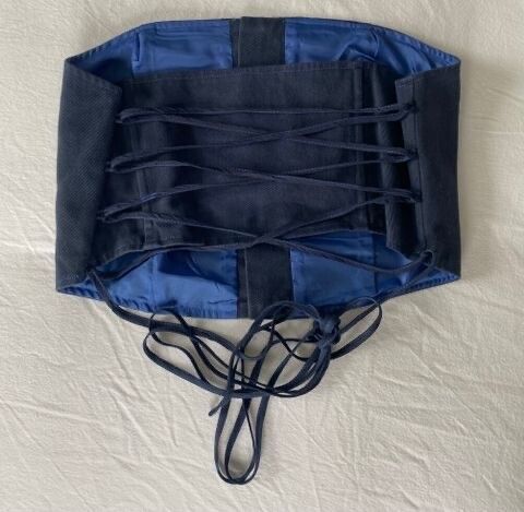 Lioness Navy Denim Corset Strapless Top