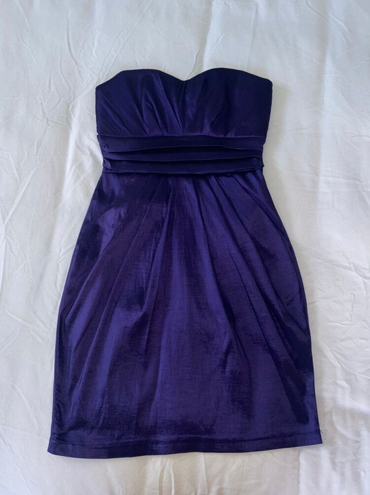Vintage Pagani Purple Strapless Dress