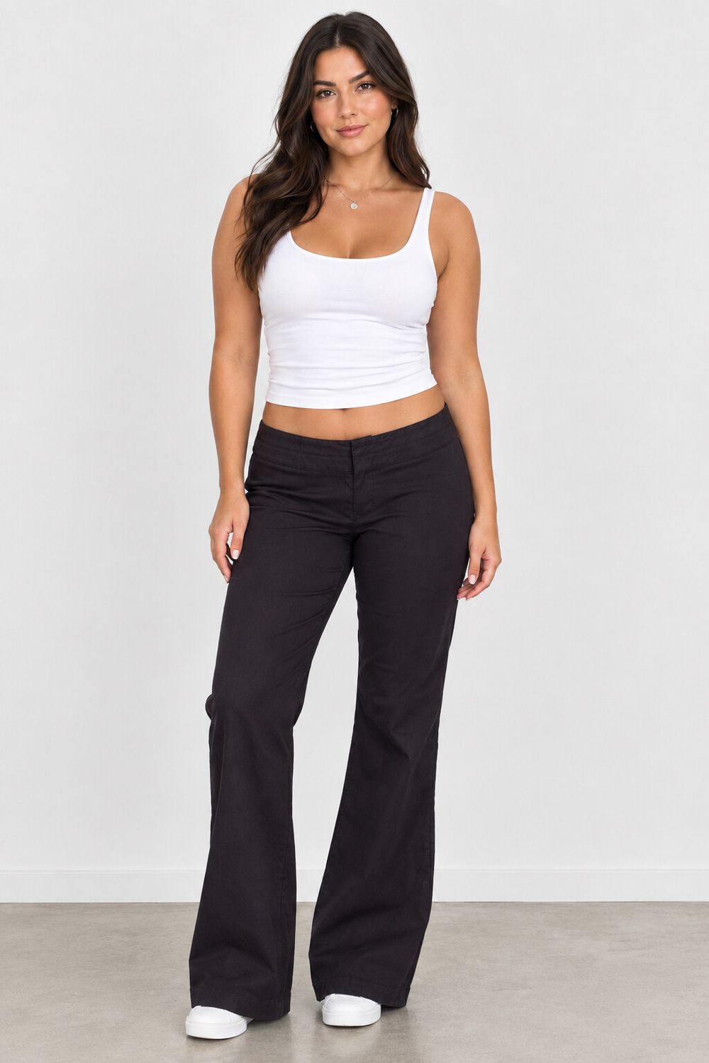 Vintage STAX Satin Dark Plum Low Waisted Flare Pants