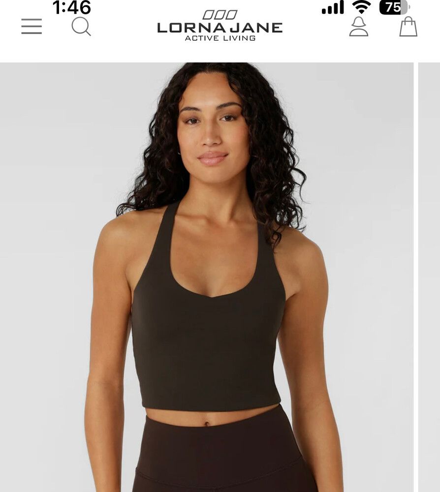 Lorna Jane crop tank with bra size S