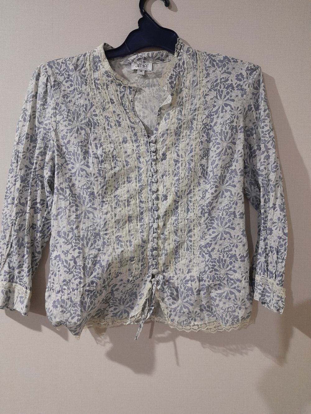 New Amie Floral Blue Shirt