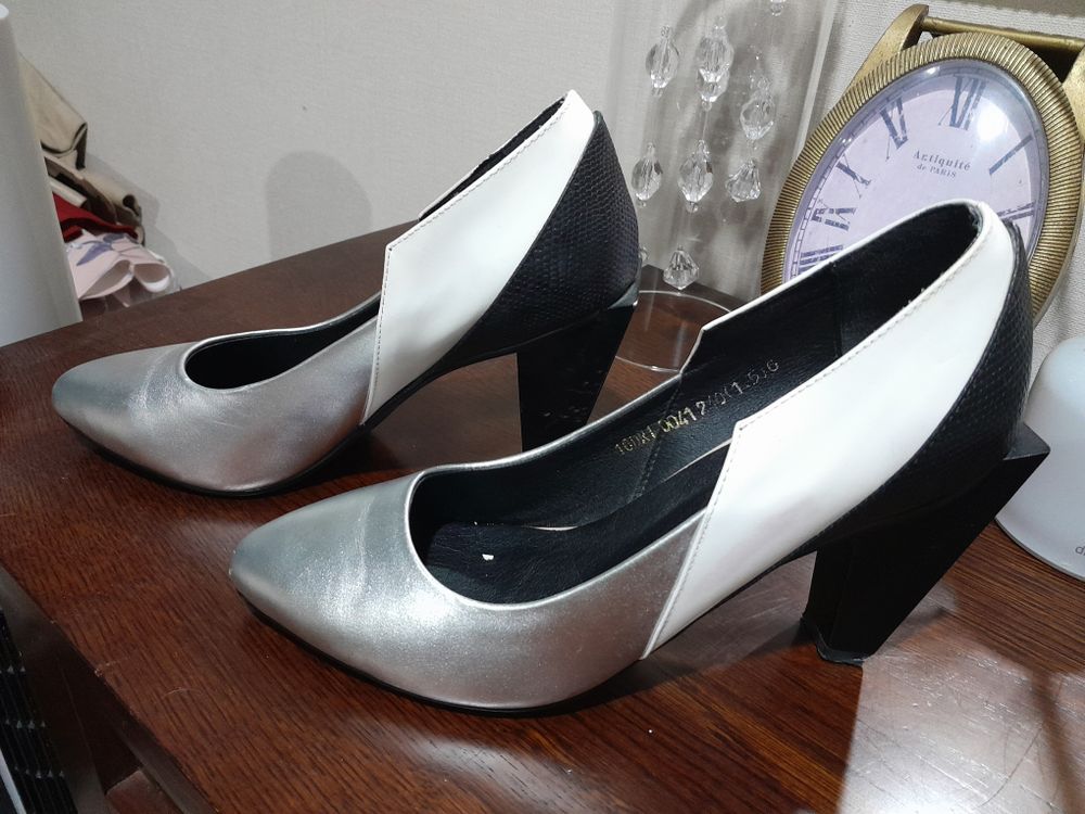 Jady Rose Silver Black Heels