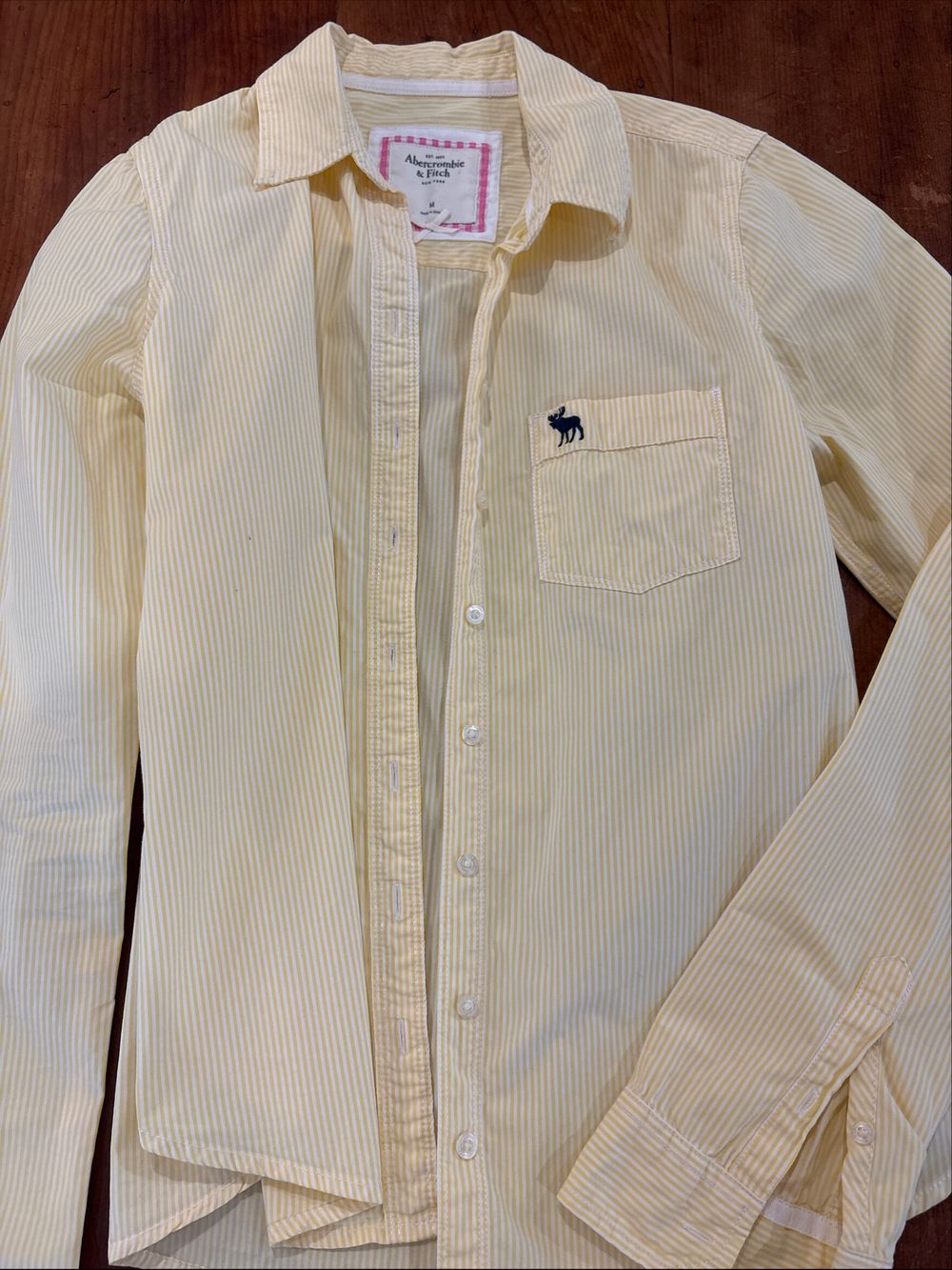 Abercrombie & Fitch Yellow pinstripe shirt