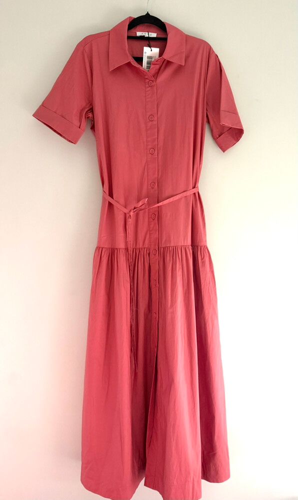 Aere Rose Midi Shirt Dress
