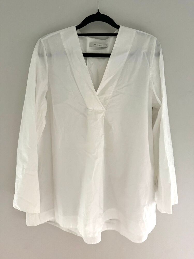 Lee Mathews White Long Sleeve Top Size 0