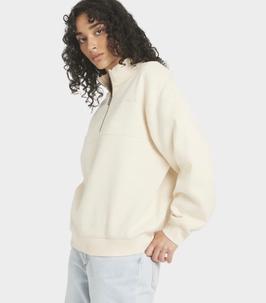 RVCA Quarter Zipper Fleece Beige