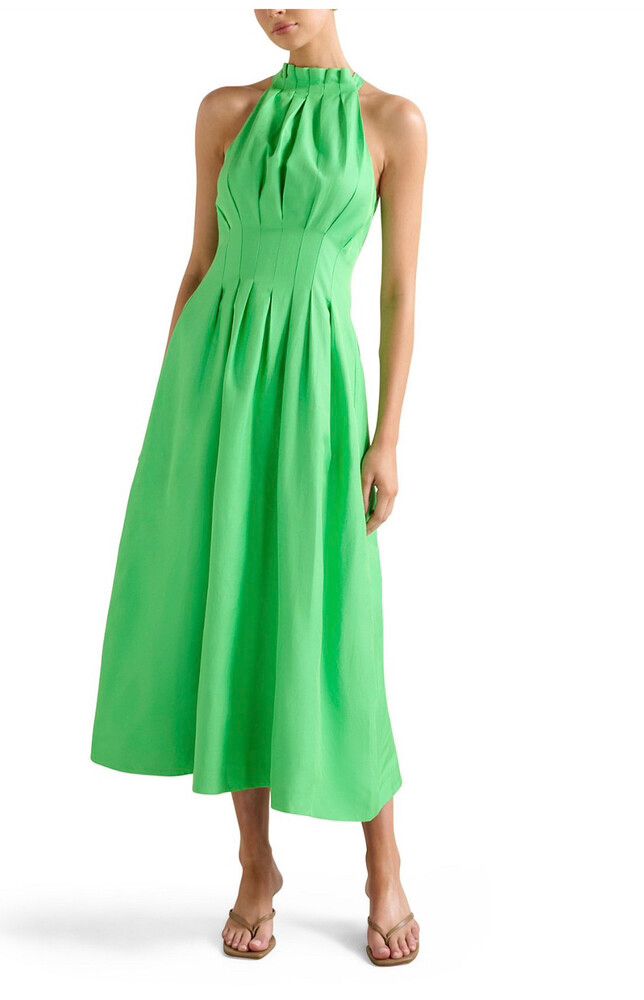 Forever New Miller Pleat Halter Midi Dress