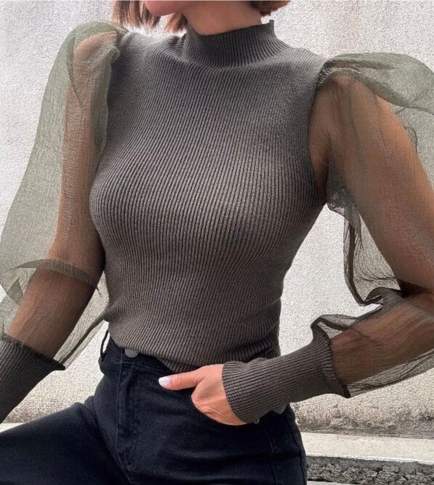 Decjuba organza knit top