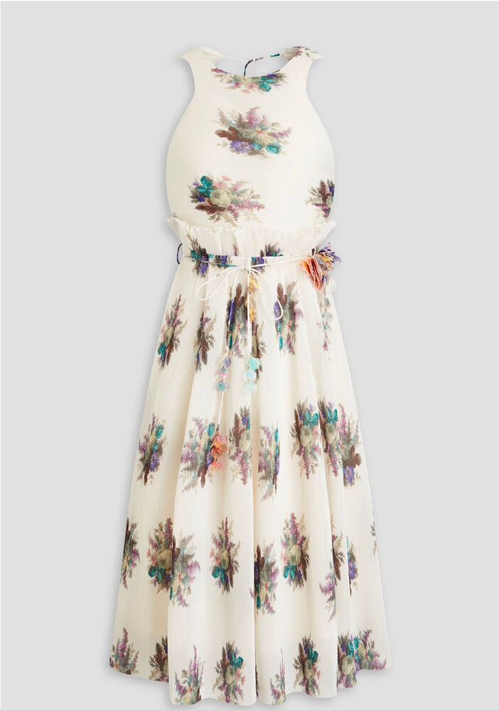 Zimmermann Ivory Pleated Picnic Dress