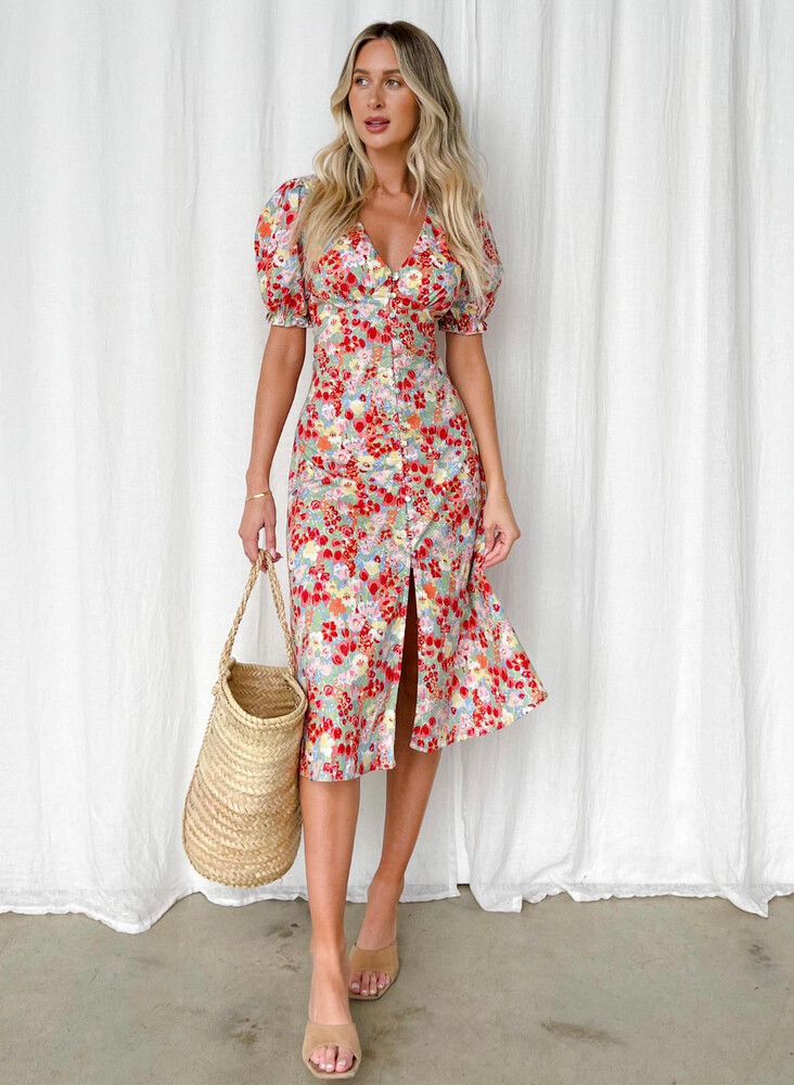 Dazie Multicolour Floral Midi Dress