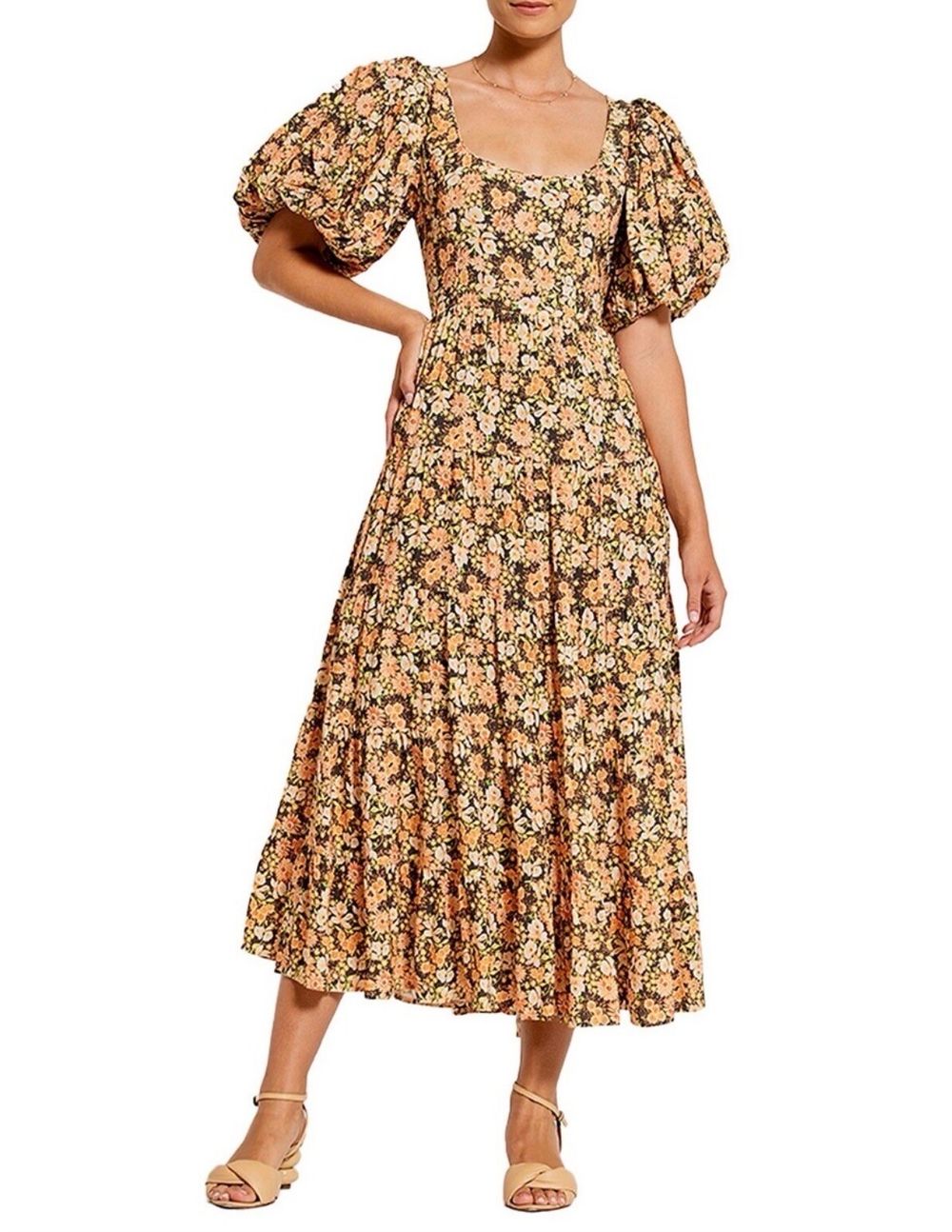 Bohemian Traders Floral Midi Dress