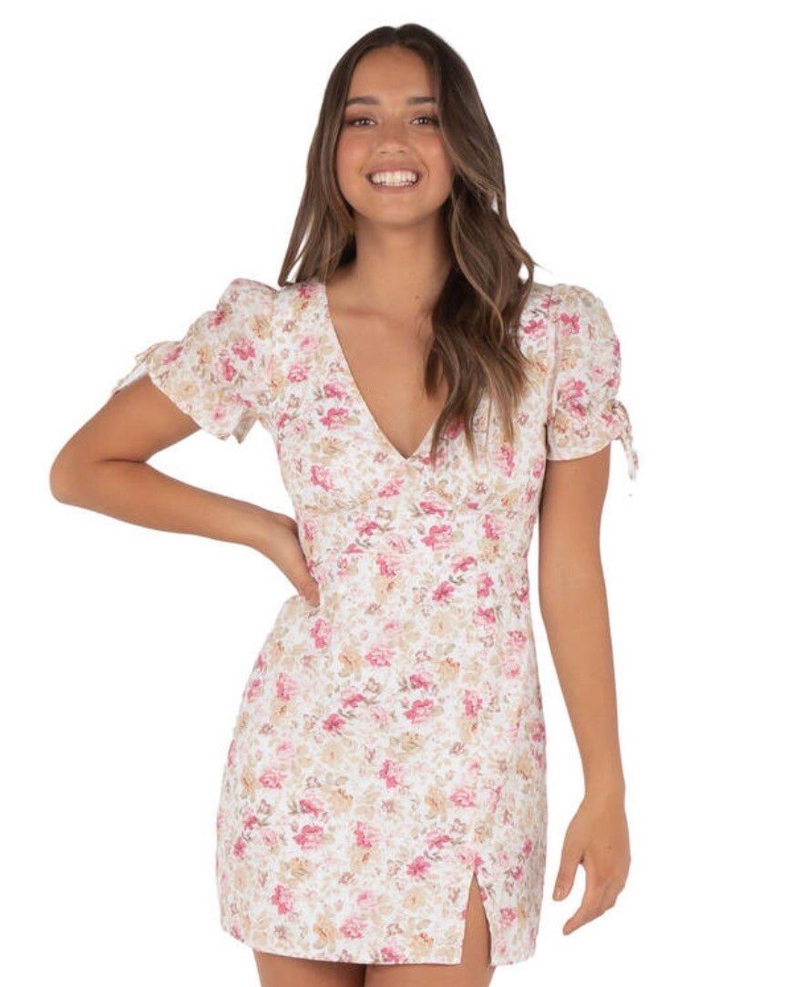 Mooloola White Floral Mini Dress