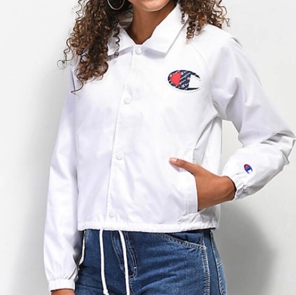 Champion White Windbreaker Jacket