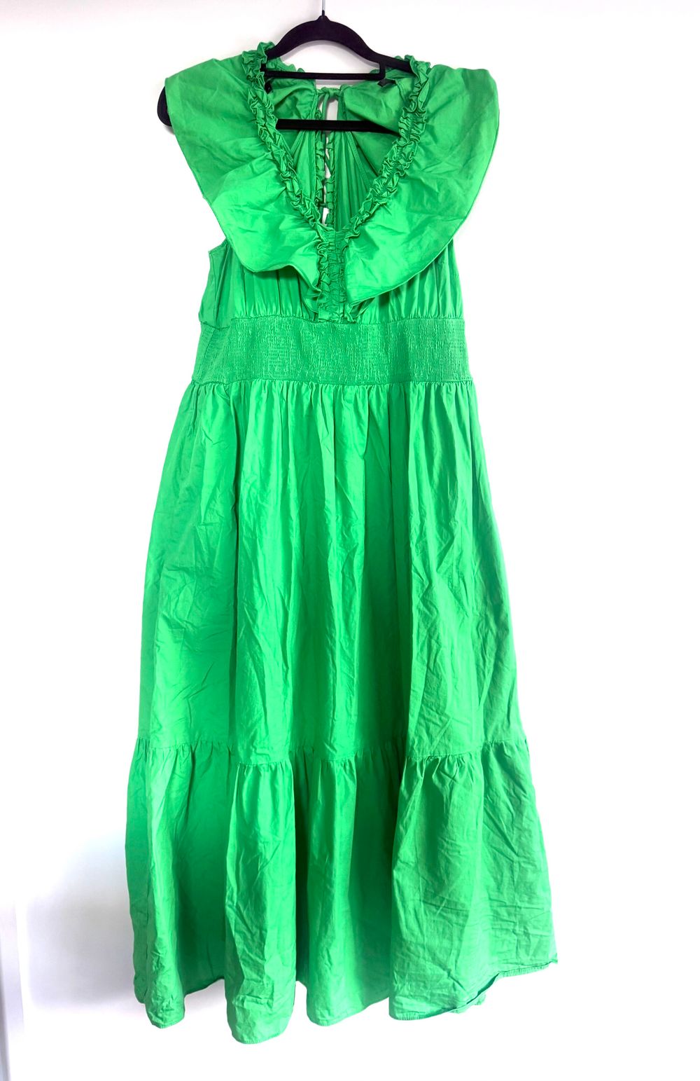 City Chic Green Ruffled Maxi Dress