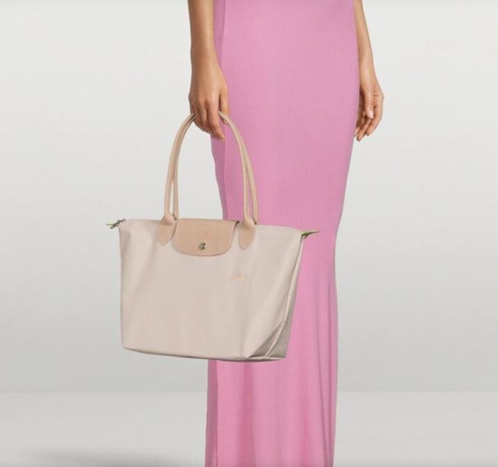 New Longchamp Le Pliage Club Fleur Light Pink Large Size Tote bag shoulder bag