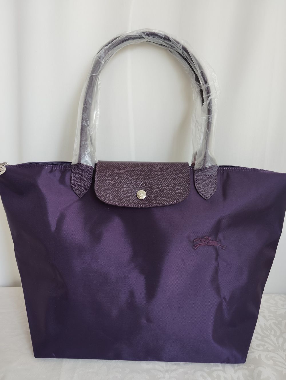 New Longchamp Le Pliage Club Bilberry Green Large Size Tote bag shoulder bag