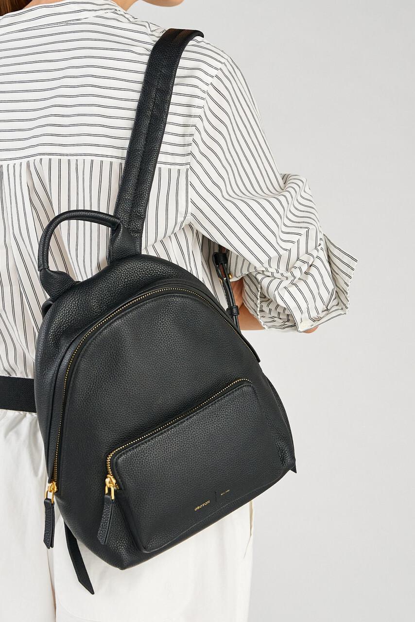 Oroton - New Oroton Lilly Pebble Leather Woman Backpack on  display picture 2