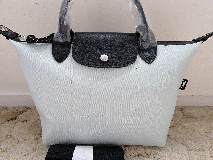New Longchamp Energy Mint Leather Handles Handbag Tote bag shoulder bag