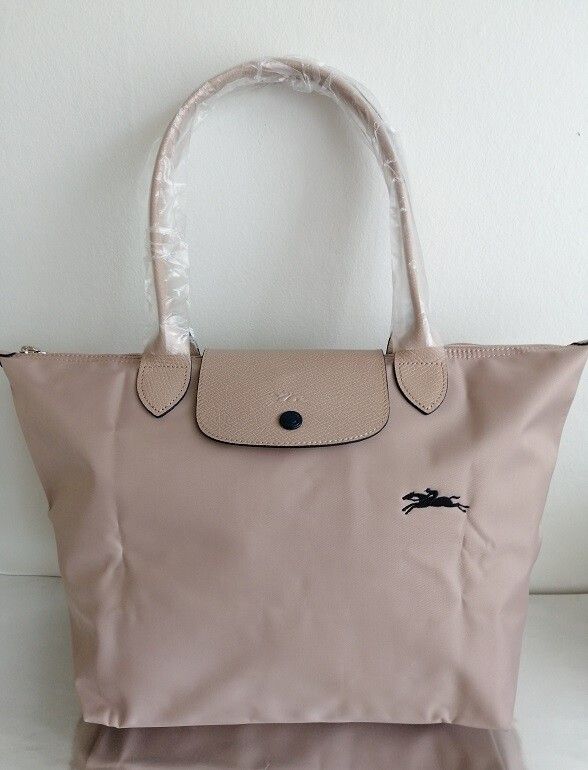 New Longchamp Le Pliage Club Beige Medium size Tote bag shoulder bag
