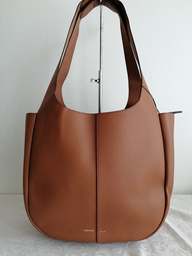 New Oroton Emilia Tote Leather Brandy Large Tote Bag Shoulder Bag