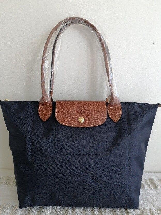New Longchamp Navy Blue Medium Size Tote Bag Shoulder Bag
