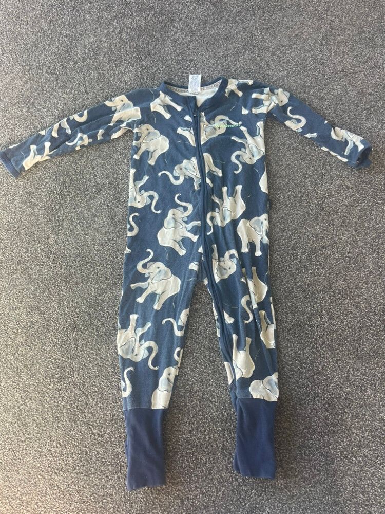 Blue Elephant Print Wondersuit