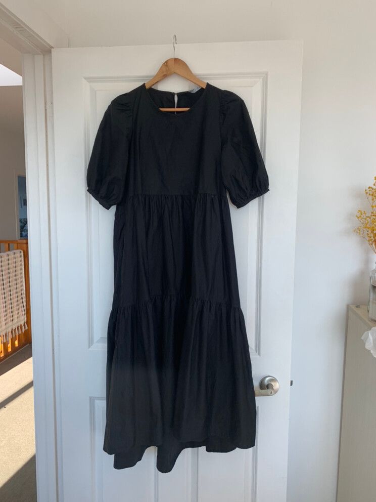 Zara - Zara Black Tiered Dress on Designer Wardrobe