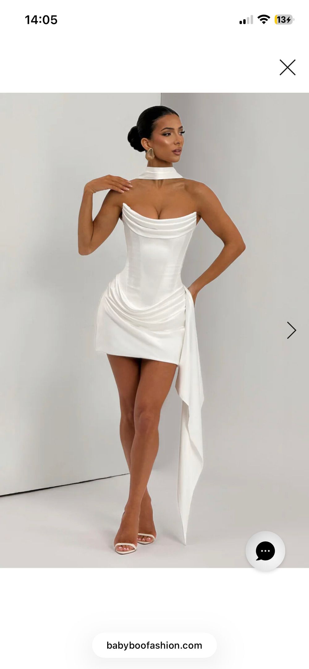 Babyboo White Mona Mini Dress
