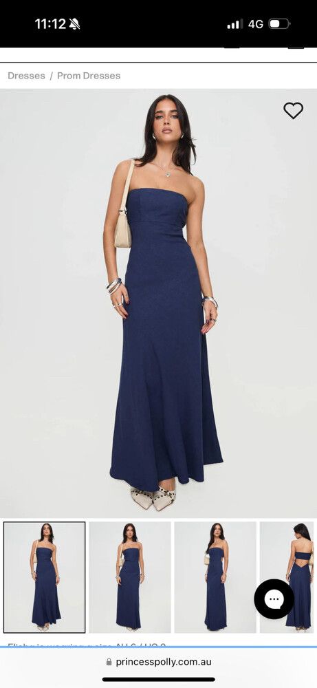 Princess Polly - Blue Strapless Princess Polly Maxi Dress on Designer  Wardrobe