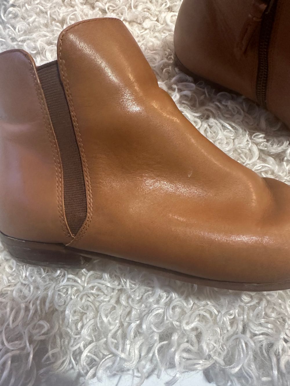 Frankie Tan Leather Booties