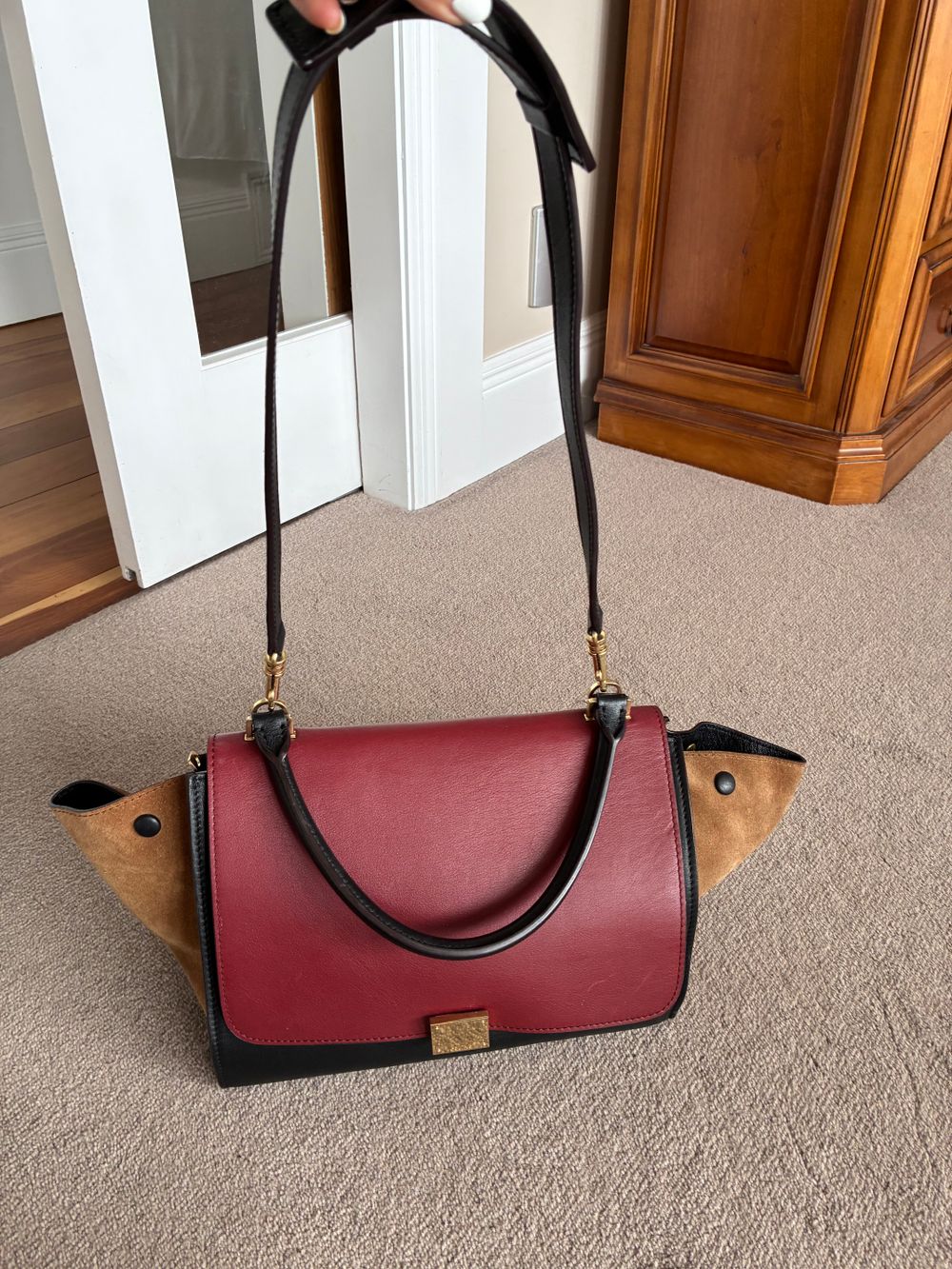 Celine Tri-Colour Leather and Suede