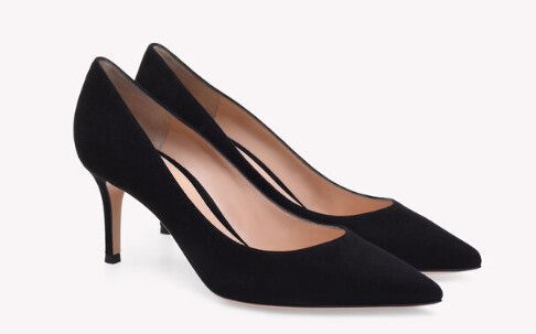 Gianvito Rossi Black Suede Pumps 70mm