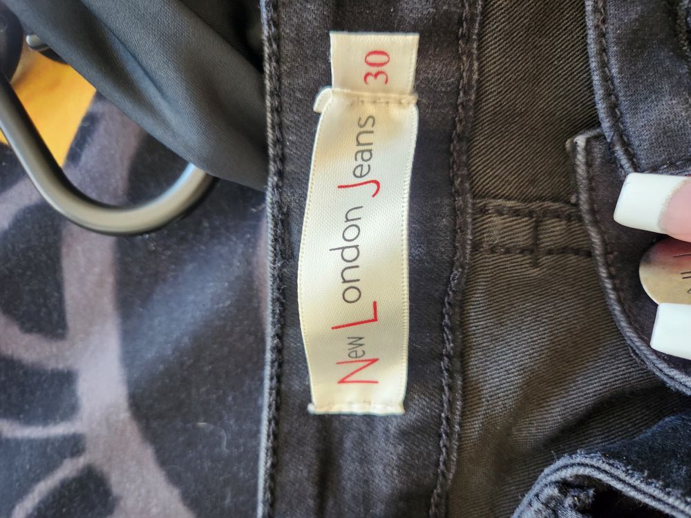 New London Jeans Black Moto Jeans