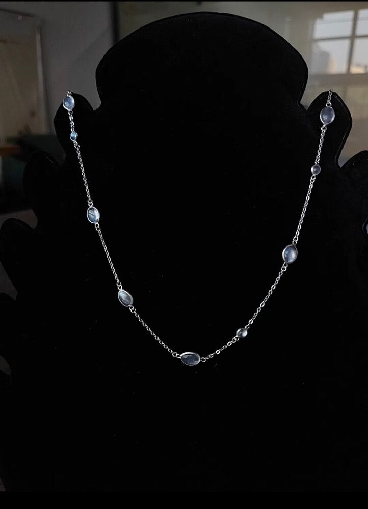 European antique piece , Vintage moonstone necklace