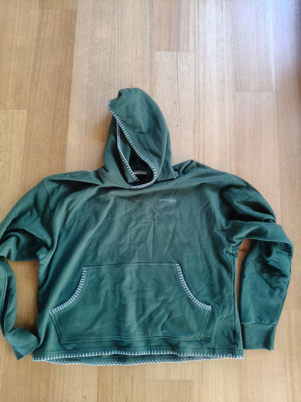 I love ugly boxy hoodie size L