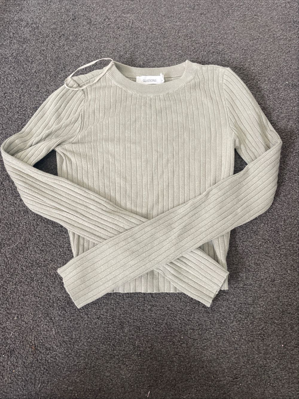 Glassons Green Ribbed Knit Top