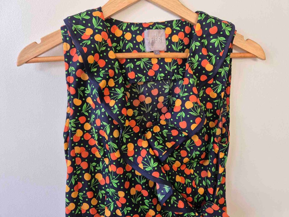 Hi There by Karen Walker Cherry Print Wrap Dress