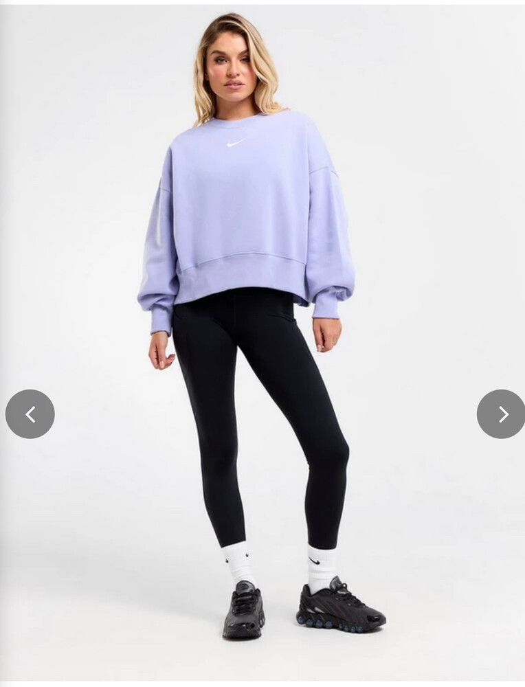 Nike Lilac Oversized Cropped Sweatshirt