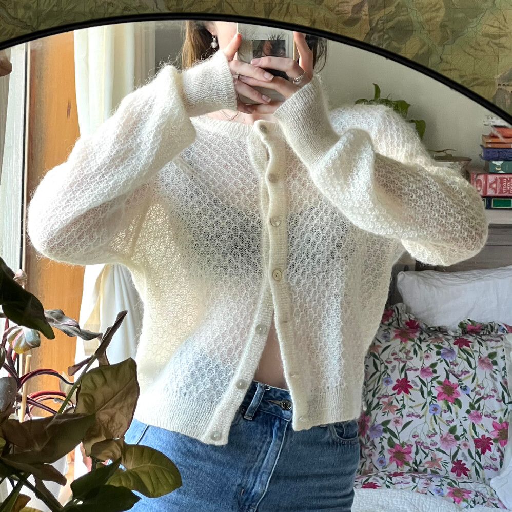 MAX Cream Knit Cardigan