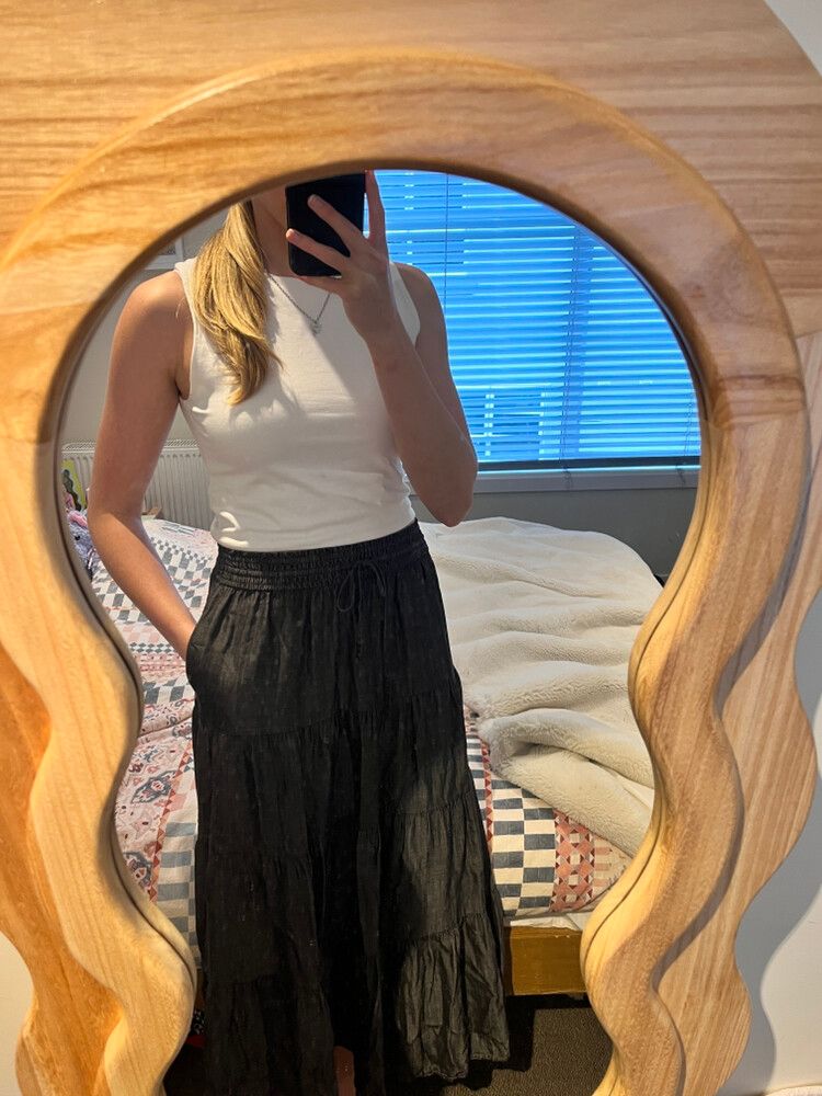 Grey/Silver Tiered Skirt